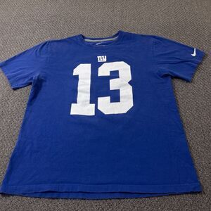 Nike Mens Shirt Size L Short Sleeve Tee T Regular Fit Beckham Jr. 13 Blue